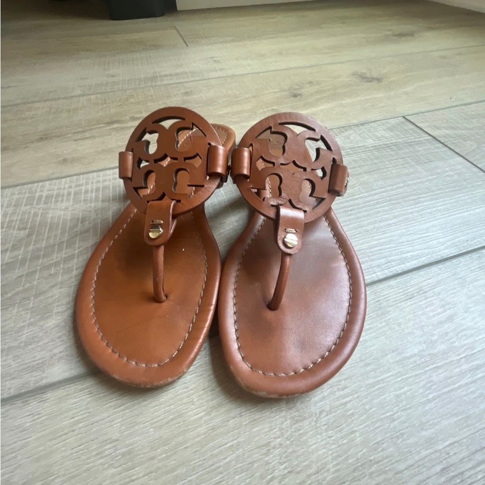 Brown Leather Tory Burch Sandals